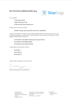 WARP Charger Data conformity document